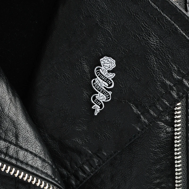 Женская эмалированная брошь в виде Розы значок на рюкзаке с украшением вечного