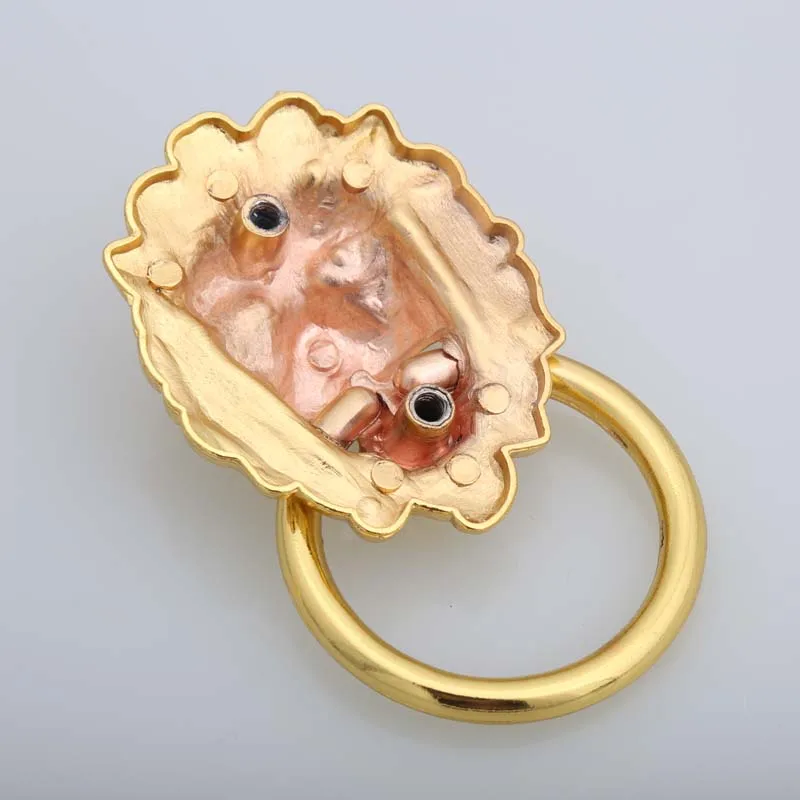 Длина 90 мм Большой Лев в винтажном стиле ручки золотого цвета для ящика шкафа