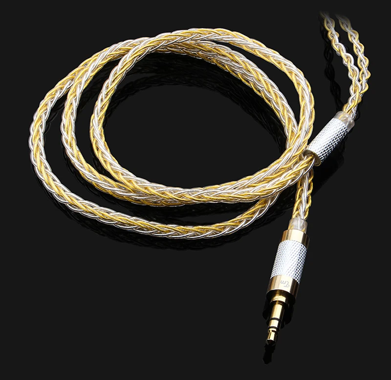 Лампа указателя 8 Core MMCX кабель 3,5 мм 2,5 мм штекерь баланса для Shure SE215 SE535 SE846 0,78 мм 0,75 мм 2 Pin ZS3 ZST W4R Серебряный посеребренный кабель для наушников