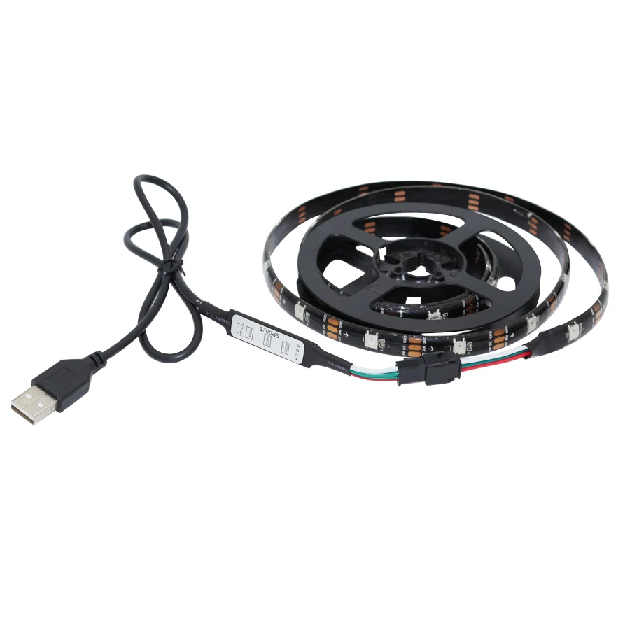 Светодиодная лента USB RGB 2812b подсветка для телевизора цветная вспышка украшение в