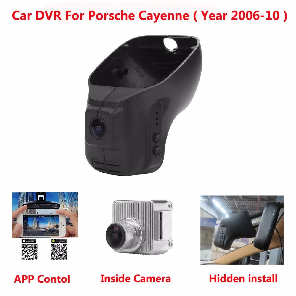 

Скрытый Автомобильный видеорегистратор для Porsche Cayenne (2006-10), OEM стиль, скрытый дизайн, Full HD 1080P, Wi-Fi, автомобильная камера с черным видеорегистр...