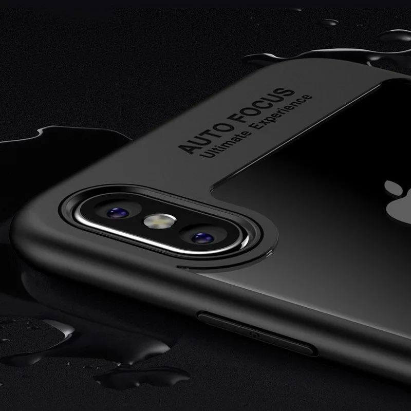 Для Iphone X Case 6 6s 7 8 плюс Роскошный прозрачный жесткий чехол на заднюю часть Капа
