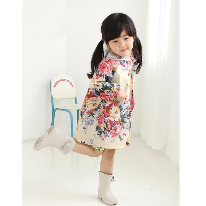 Лидер продаж 2020 милый большой цветок для детей и взрослых Модный Плащ дождевик