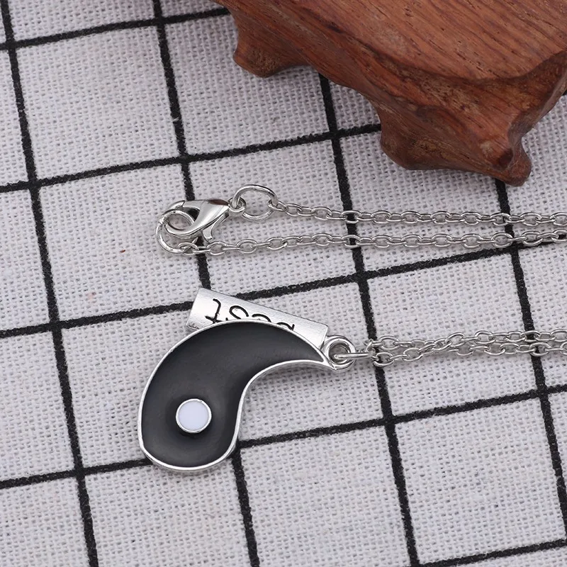 Женское Ожерелье с кулоном Yin Yang Tai Chi Best Friends Forever модные ожерелья ювелирные