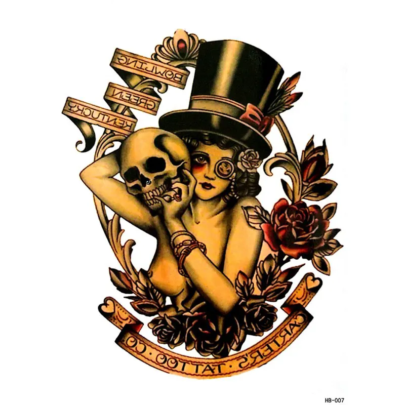 

Large girls pattern Arm Sleeves Tattoos for women Men Totem Fake Leg Cover Temporary Tattoo Stickers 2017 New Designs HB-013