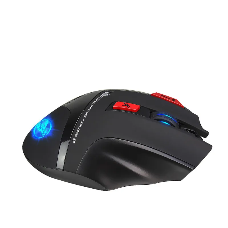 HXSJ T88 Беспроводная игровая мышь 7-Key эргономичный дизайн Поддержка макросъемки 7 цветов подсветки-перезаряжаемая до 4800 точек/дюйм