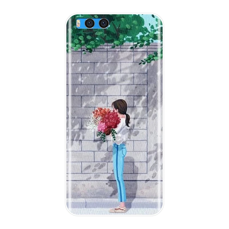 Задняя крышка из ТПУ Для Xiaomi Mi Note 1 2 3 Kpop Girl Корейский Японский эстетический Мягкий