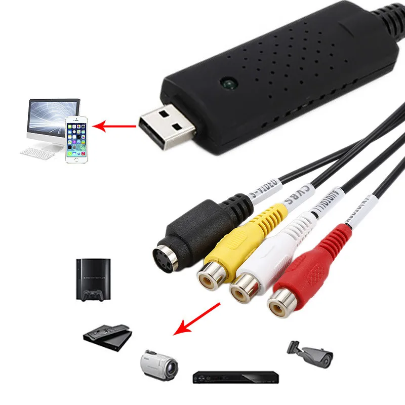 USB 2.0 Video Capture Card Converter PC Adapter TV Audio DVD DVR VHS For Window For XP For Vista For Win 7/8/10 PC Adapter XNC