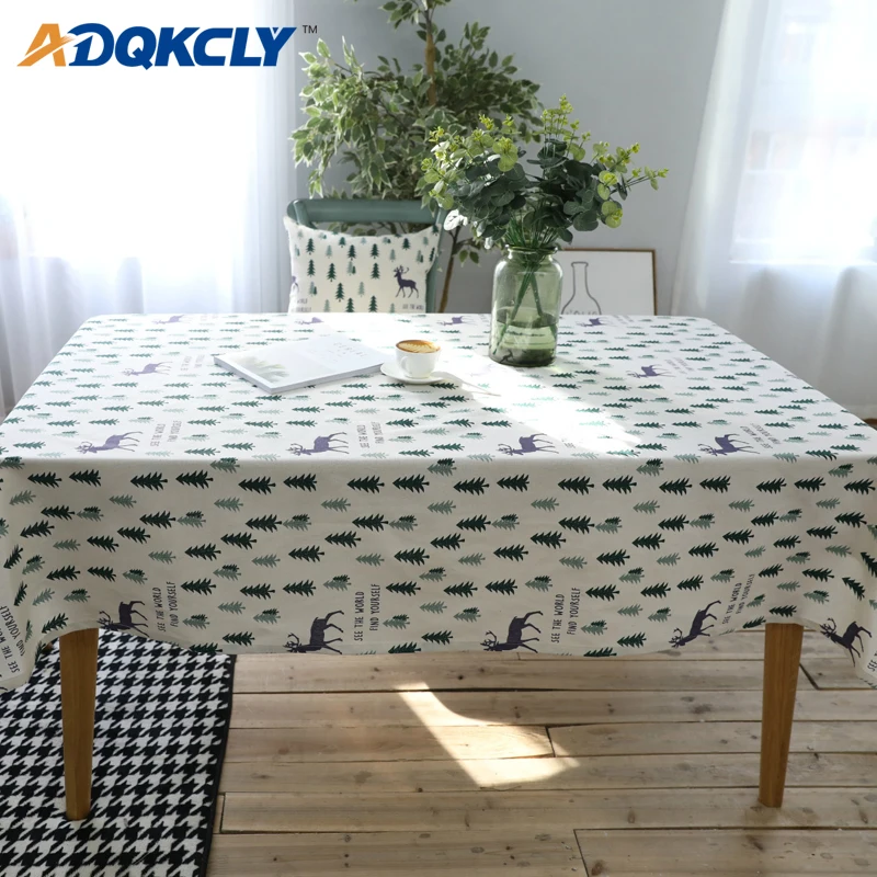 Скатерть для стола ADQKCLY в Корейском стиле прямоугольная ткань с рисунком