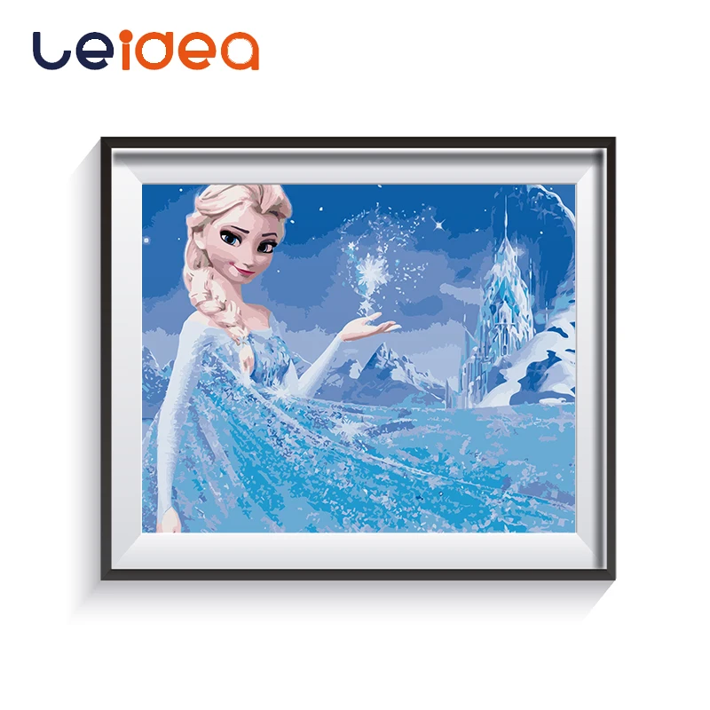 Краска ing по номерам аниме Снежная королева мультфильм акриловая краска картина
