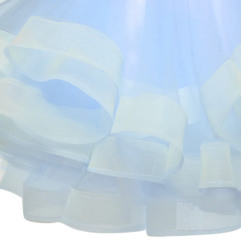 Кружевное бальное платье с цветочным узором для девочек нарядная одежда свадьбы