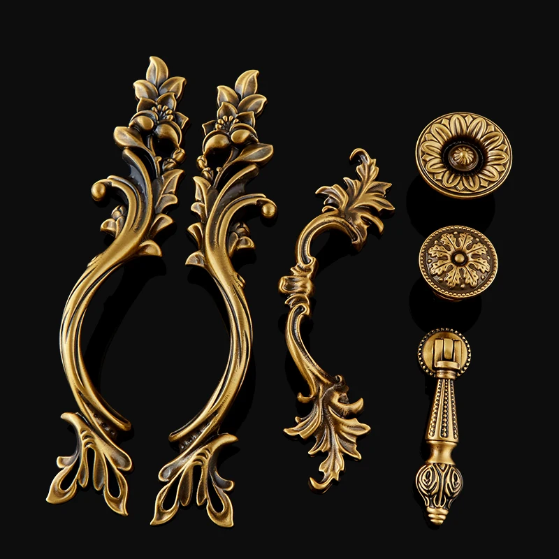 2 шт. латунные ручки для мебели в европейском стиле|Ручки шкафа| |