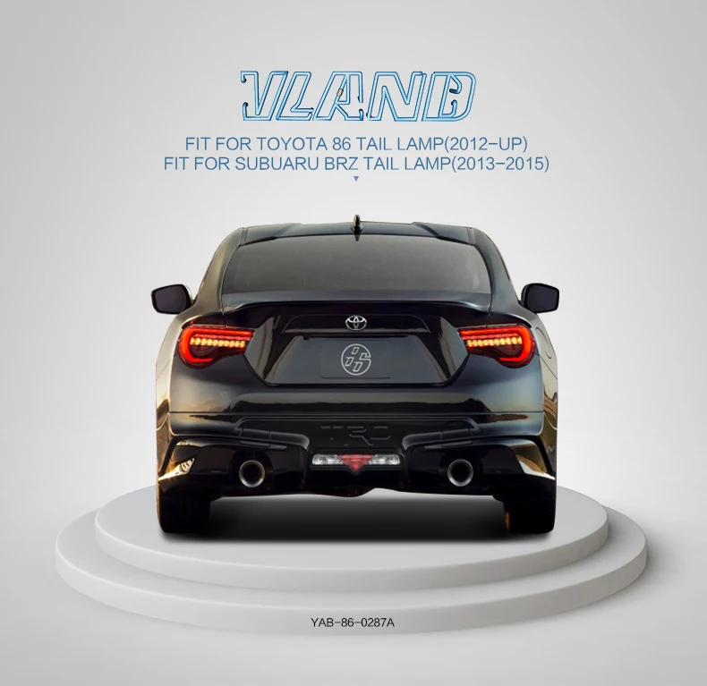 Автомобильный светильник Vland в сборе, автомобильные аксессуары для Toyota GT 86, задний светильник 2013-, светодиодный задний светильник для автомобиля, стильный задний светильник