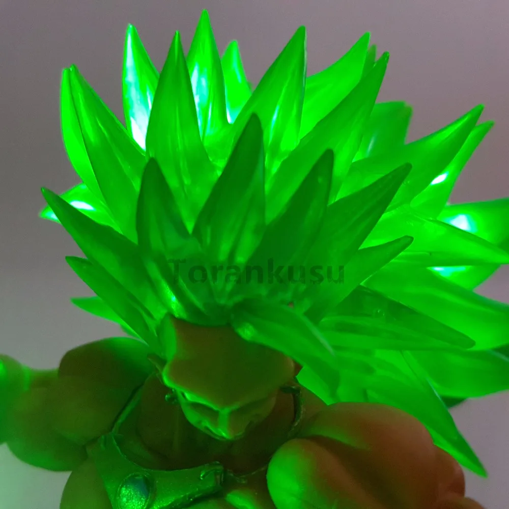 Dragon Ball Z Broly Супер Saiyan, фигурки, светодиодная голова, освещение, ПВХ, аниме Dragon Ball и Super Goku Broly, модель игрушки, фигурка DBZ