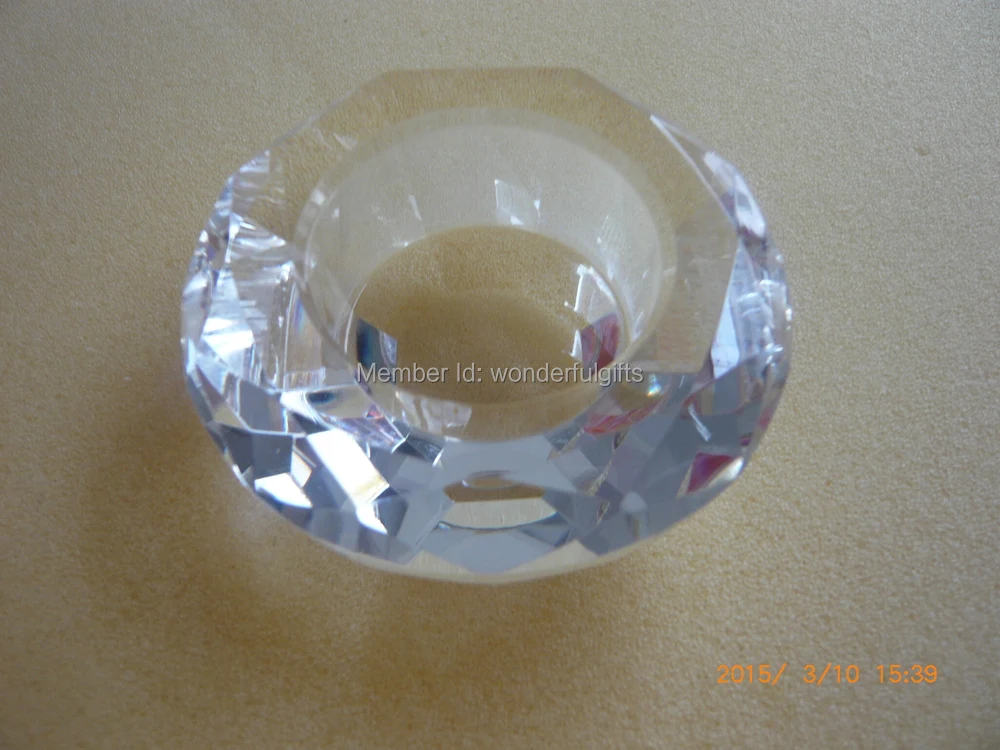 

Free Shipping baby shower gifts party favors Crystal Diamond-Shaped Tea Light Holder candle holder 50pcs/lot