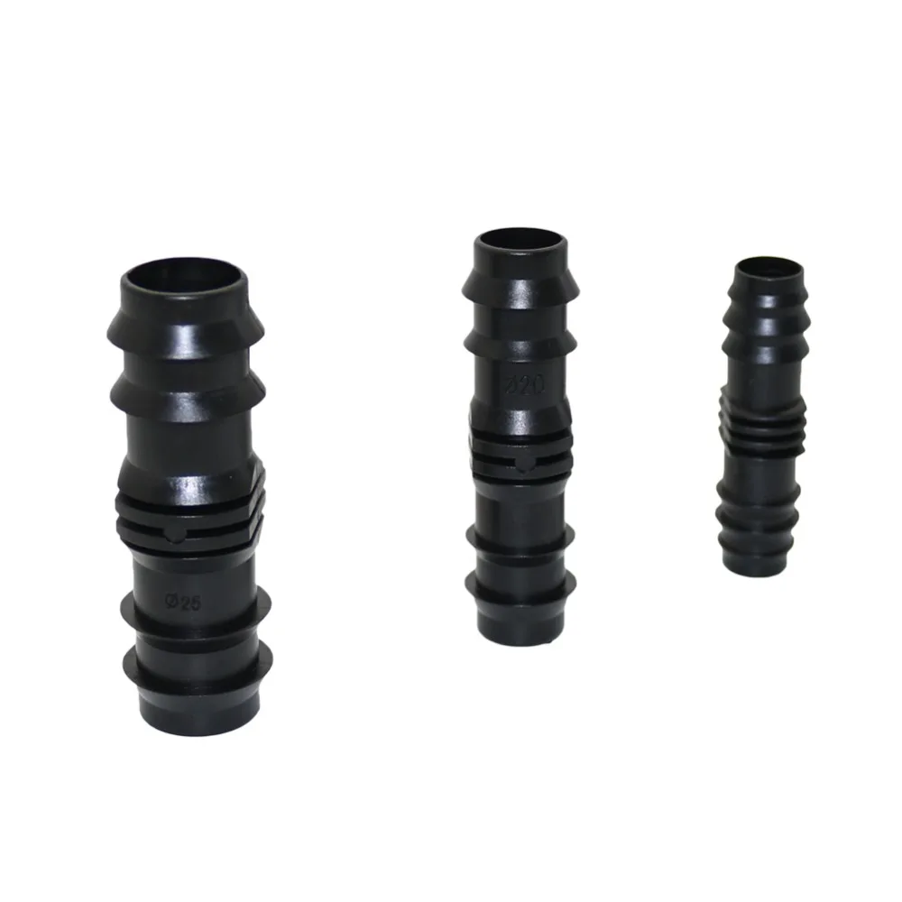Прямой соединитель с зазубринами для шлангов DN16, DN20, DN25 для теплиц, садовых систем орошения, фитинги для труб, адаптер для труб 20 шт.