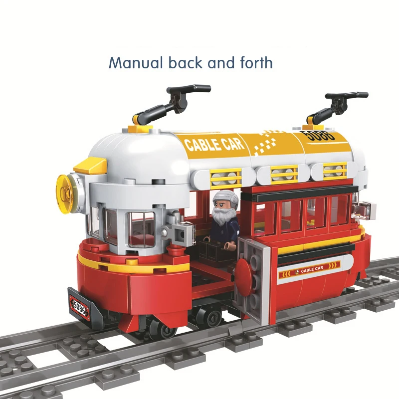Winner NEW 5086 City Series Retro Steam Train Orbital Building Blocks Sets Bricks Classic Figures Model Kids Toys For Children