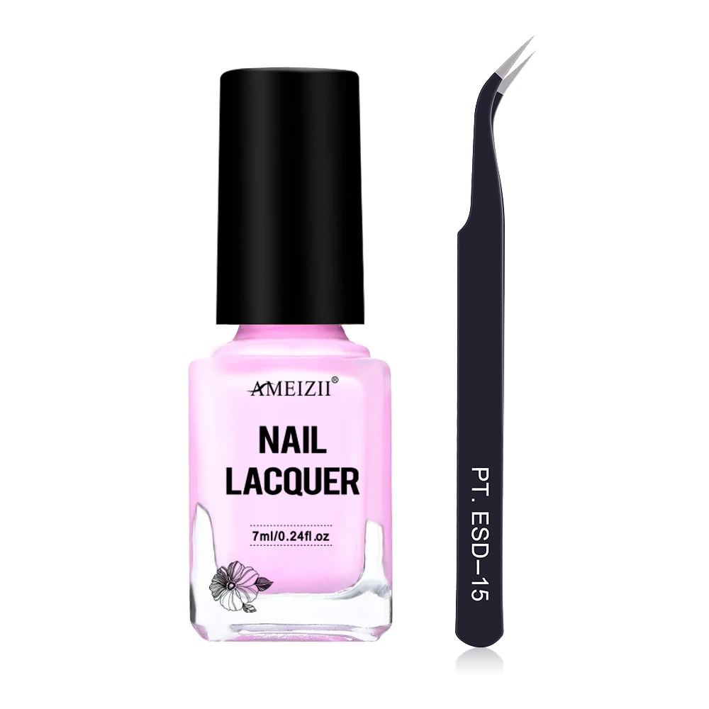 pink with tweezers AMEIZII отшелушивающая жидкая лента Базовое покрытие для защитный лак для ногтей Защита кожи пальцев ногтей латексные клейкие гибридные Лаки - Цвет: pink with tweezers