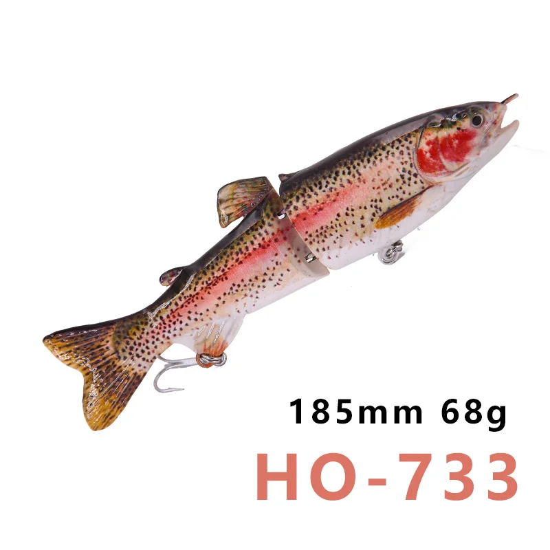 HO-733 Hunthouse жесткая приманка 1 шт. 2 шарнирных секции Swimbait рыболовные приманки жесткие приманки кренкбейт искусственная приманка - Цвет: HO-733