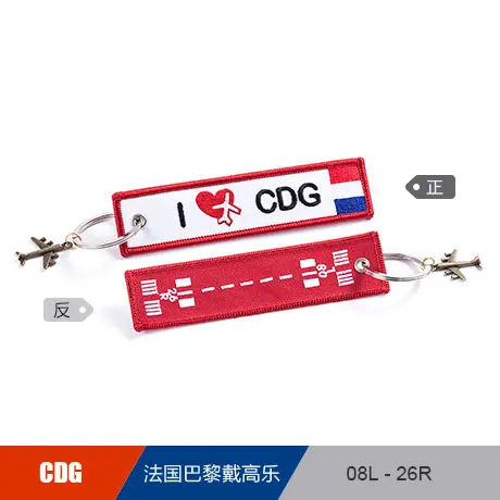 Франция Руасси Шарль де Голль CDG ярлык для чемодана в аэропорту вышитый