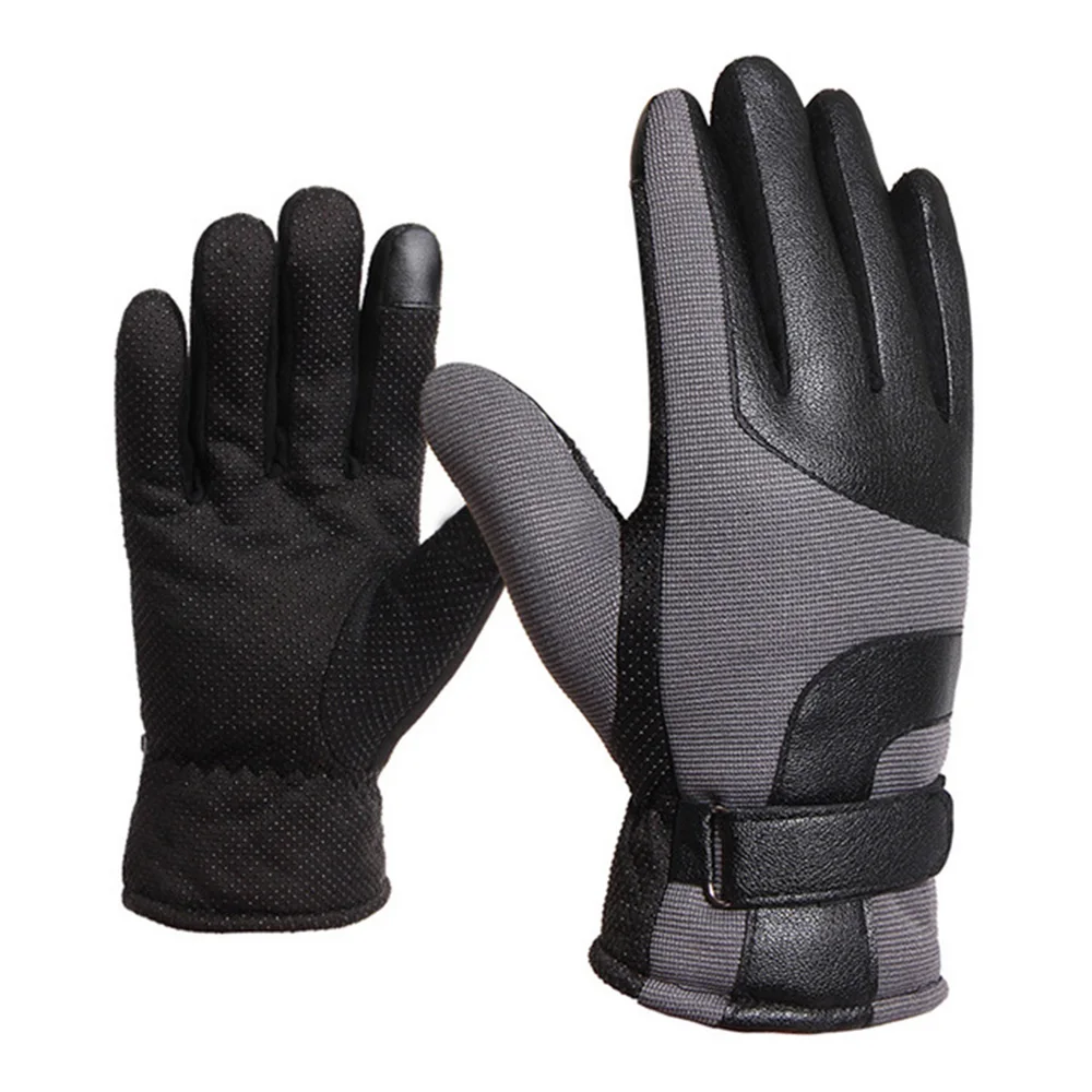 DB01 Grey Флисовые Мотоциклетные Перчатки Водонепроницаемые Guantes Moto с сенсорным экраном теплые зимние перчатки ветрозащитные перчатки мотоциклетные Черные Серые - Цвет: DB01 Grey