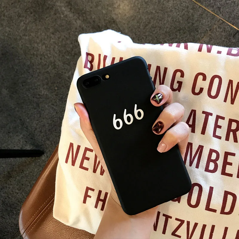 JiBan простой злой цифры 666 Письмо телефон чехол для iphone 6s 7 8 дьявол грядущий символ