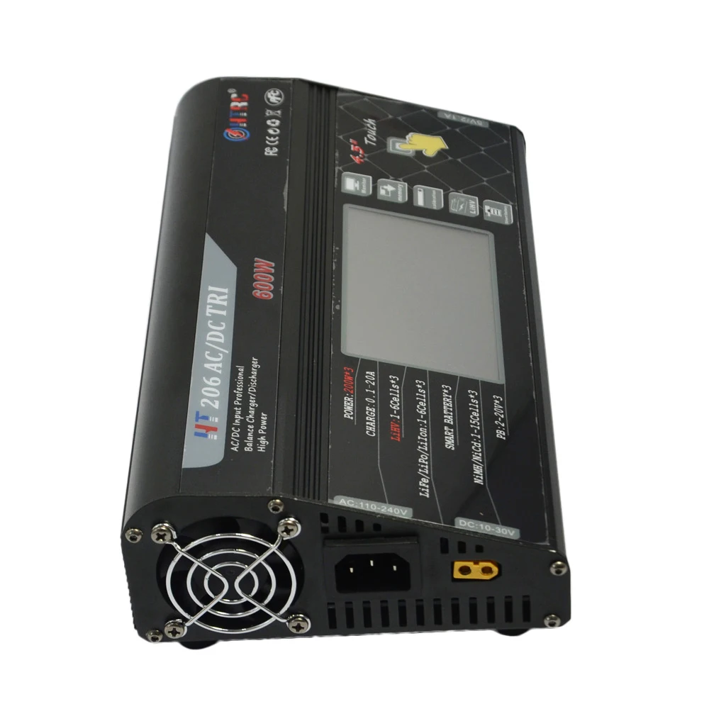 Зарядное устройство HTRC HT206 TRI AC/DC 3X200W 3X20A 4 3 дюймовый сенсорный ЖК экран