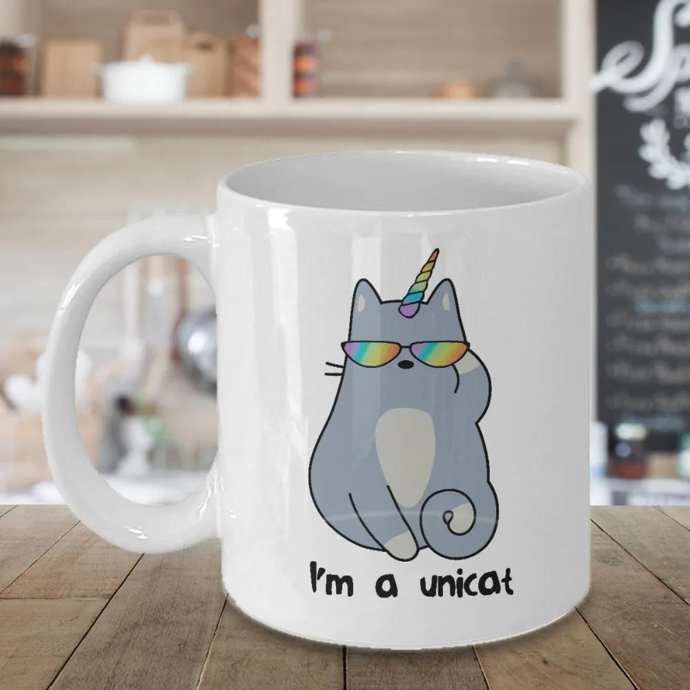 Кошка кружка Единорог Кружка Керамическая Чай Mugen Главная Наклейка молоко вино