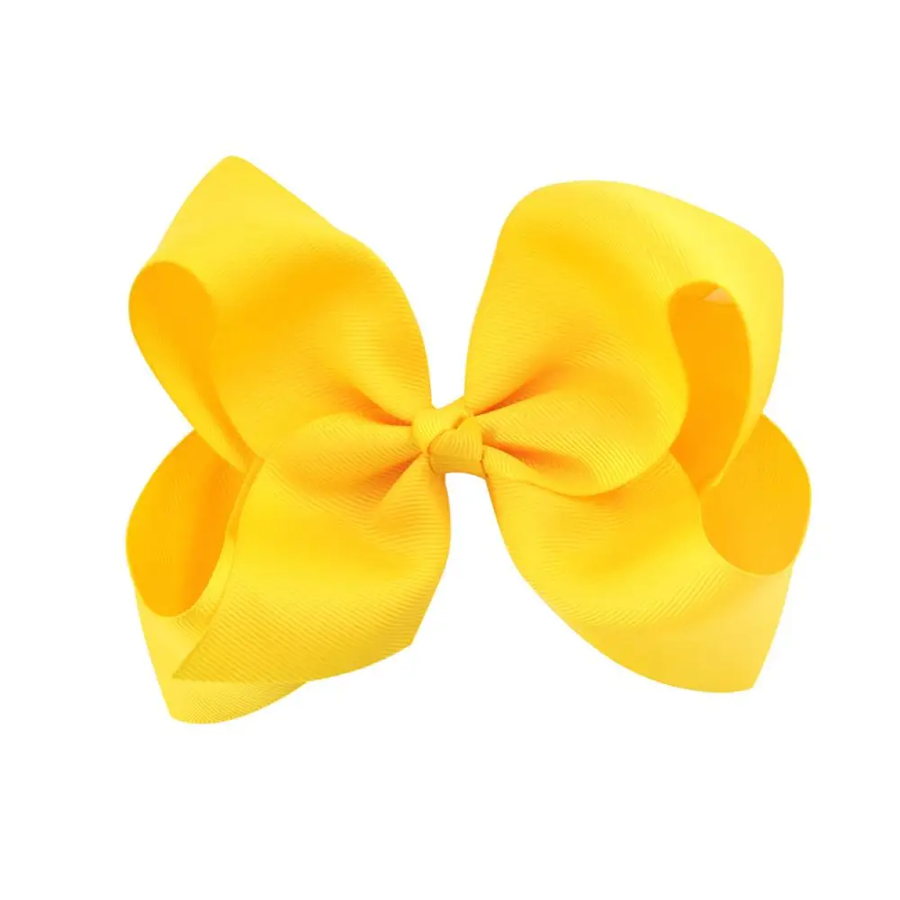 20 Vigorous Yellow Мода дюймов 6 дюймов милый бутик корсажная лента Луки Детские шпильки для волос маленькая девочка Луки Детские Заколки головные уборы аксессуары для волос - Цвет: 20 Vigorous Yellow