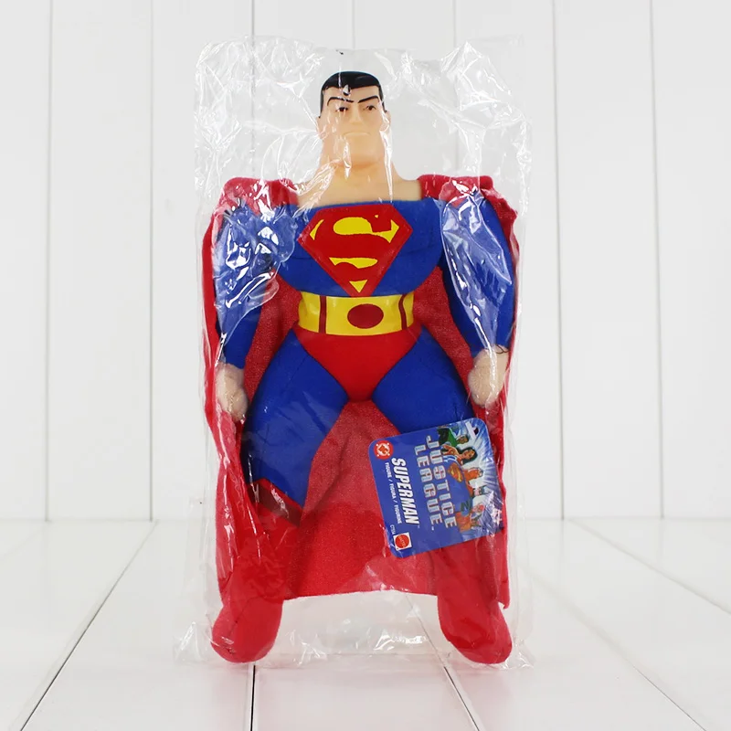 Superman 25 см Бэтмен "Лига правосудия" Супермен плюшевые игрушки супергероев Мягкие плюшевые куклы для детей - Цвет: Superman