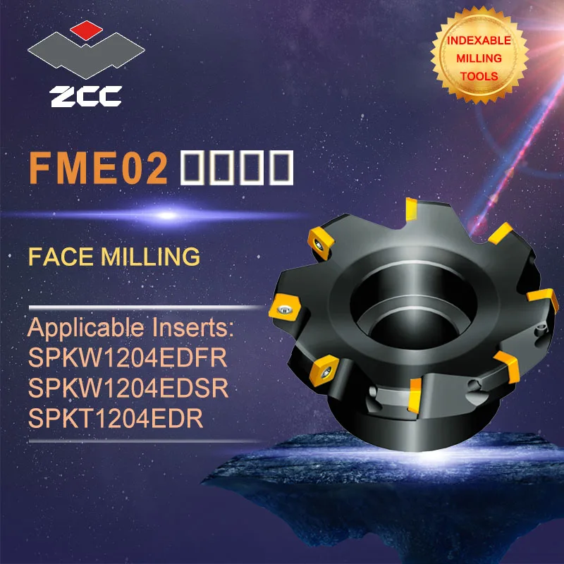 

ZCC.CT original face milling cutters FME02 high performance CNC lathe tools indexable milling tools face milling tools