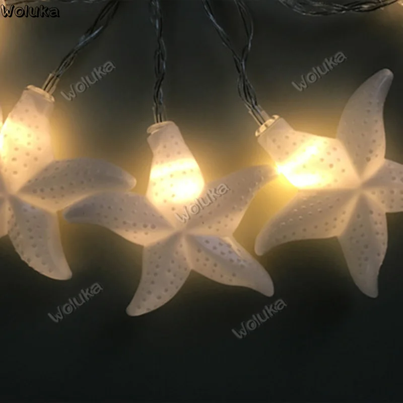 Светодиодная пластиковая гирлянда в форме морской звезды Рождественский день