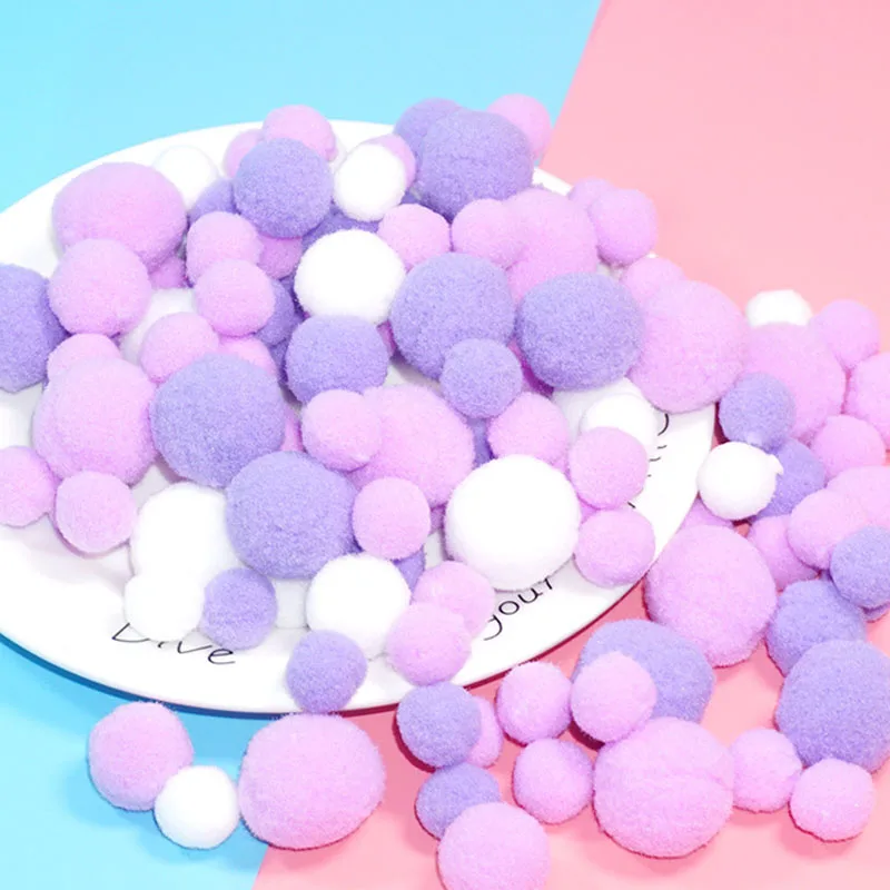 100 шт. разноцветные помпоны DIY куклы одежда ручной работы мягкий пушистый помпон