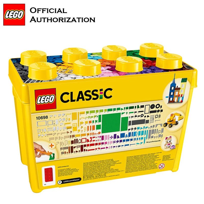 Legoia блоки для укладки Классическая серия 790 шт. аксессуары игрушки 10698 коробка