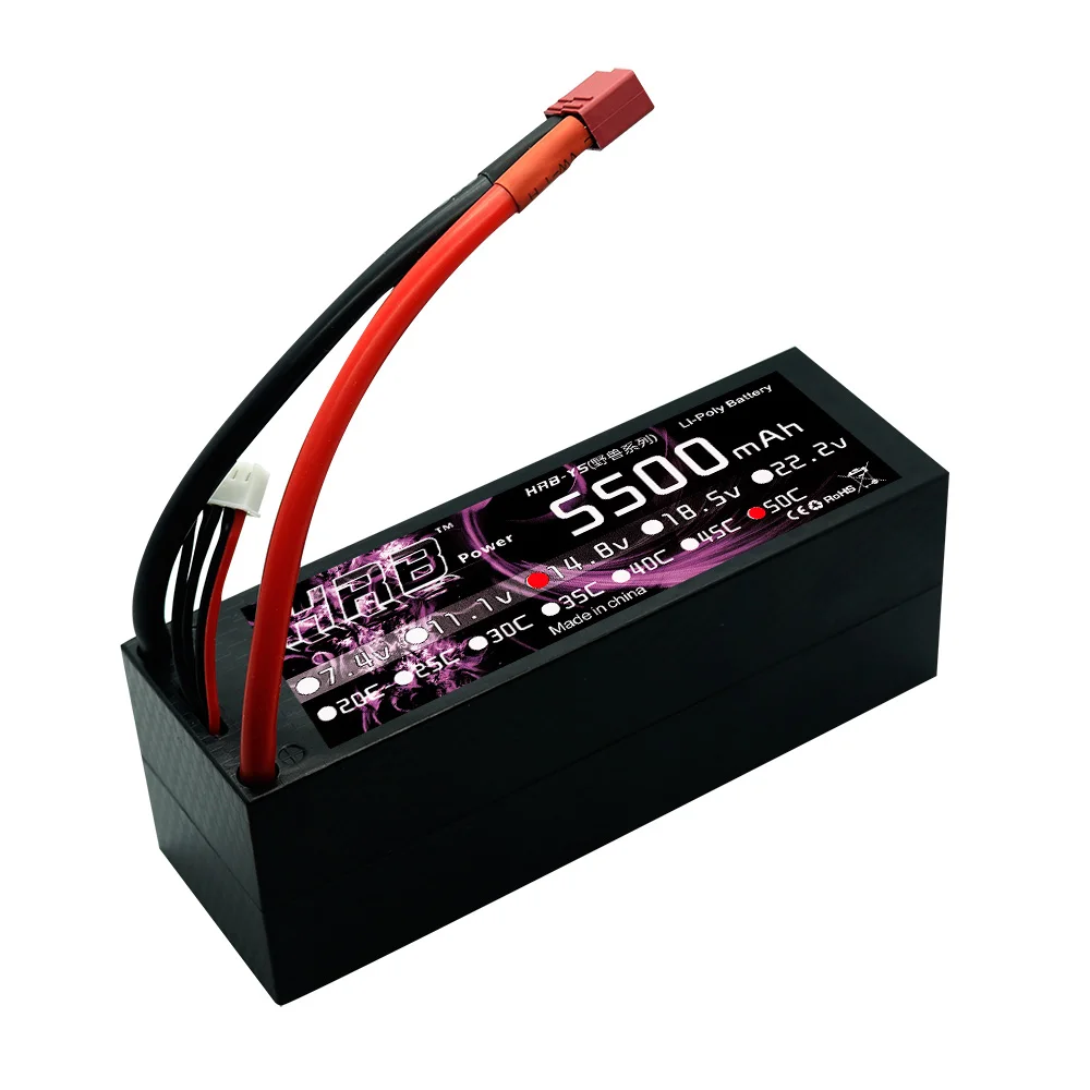 HRB RC 1/8 1/10 автомобильный Lipo 4S 14 8 V 5500mah 50C Max 100C Жесткий Чехол для батареи