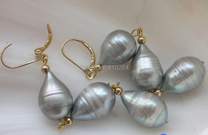 $ Wholesale_jewelry_wig бесплатная доставка 3 линии 19 мм серый капельный пресноводный