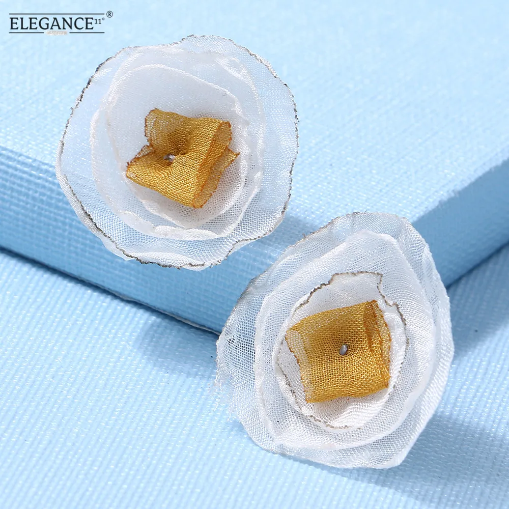 Элегантные Очаровательные серьги-гвоздики ручной работы с маленькими цветами