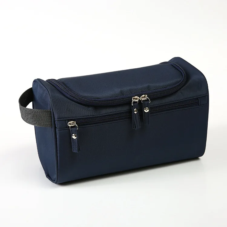 navy blue LDAJMW Водонепроницаемая нейлоновая Мужская подвесная косметичка, органайзер для путешествий, косметичка для женщин, несессер, чехол для макияжа, сумка для туалетных принадлежностей - Цвет: navy blue