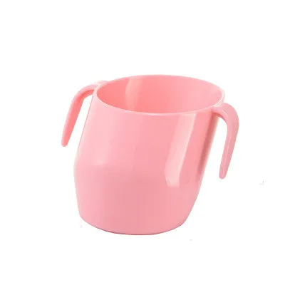 pink Детские изоляционные косой рот чашки герметичные детские обучения питьевой чашки барабанные устойчивые Детские питьевые чашки для детей - Цвет: pink
