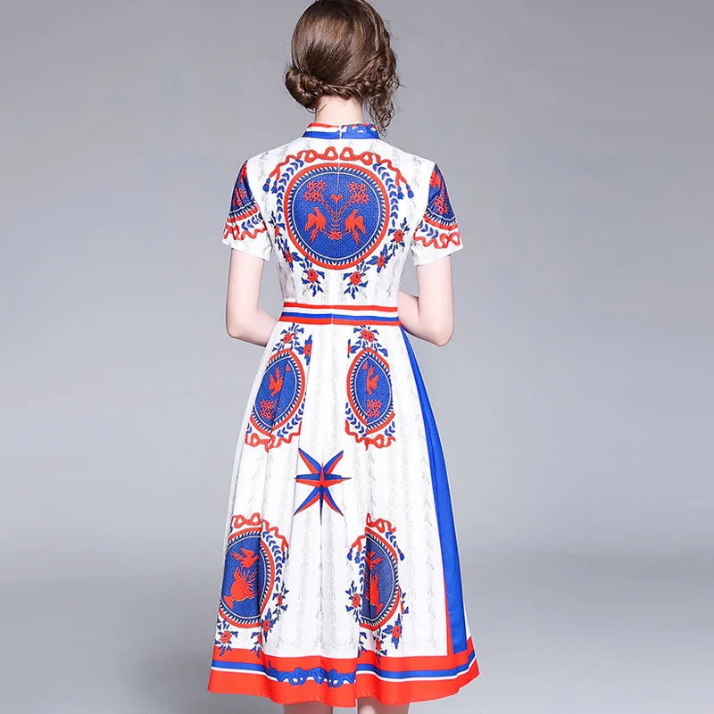 LARCI с коротким рукавом галстук бабочка взлетно посадочной полосы платье до