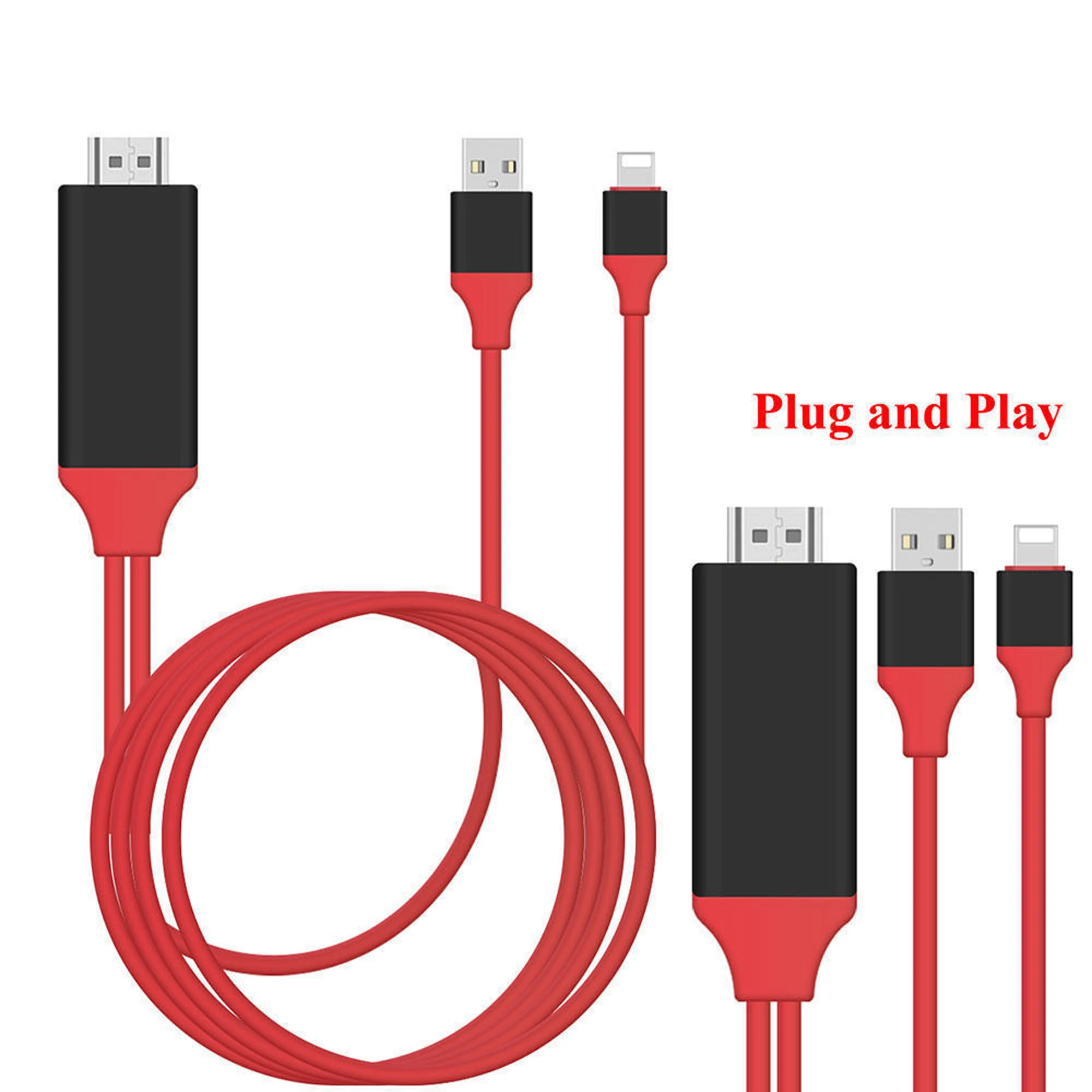 Новый адаптер Lightning-Digital tv HDMI для 7 7plus 8AU |