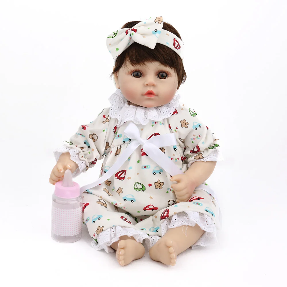Reborn Baby Doll 18 дюймов мягкая силиконовая Реалистичная кукла принцесса для девочек
