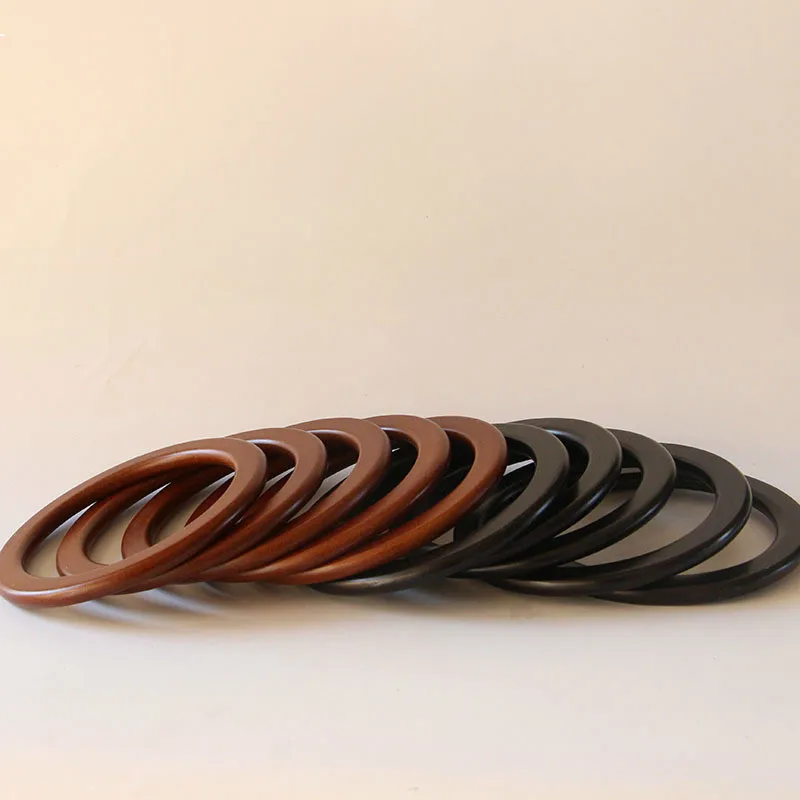 Outside Diameter 13CM Wooden Bag Handle DIY Handbag Accessories Round Wooden Handle O Bag Handles Replacement Parts Wholesale