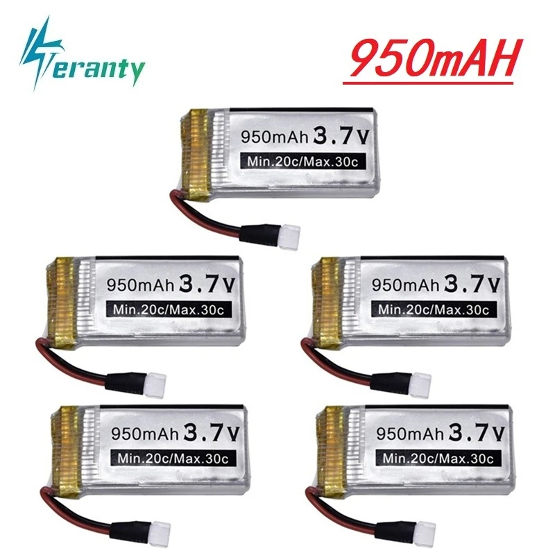 

3.7v 950mah Battery for Syma X5 X5c X5c-1 X5s X5sw X5sc V931 H5c RC Quadcopter Spare Parts For X5c X5sw 3.7v Drone Battery 5Pcs
