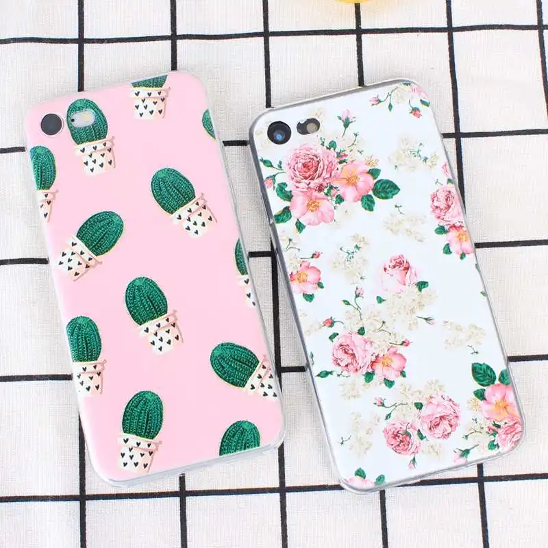 Silicone Feather Case For iPhone 7 8 Plus XS X Cartoon Phone Cases 6 5S 5 SE 6S Soft TPU Back Cover Funda |
