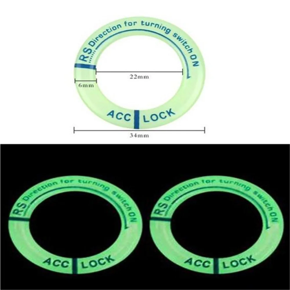 3D Стайлинг автомобиля светящийся кольцо для ключей отверстие наклейка Lumunous