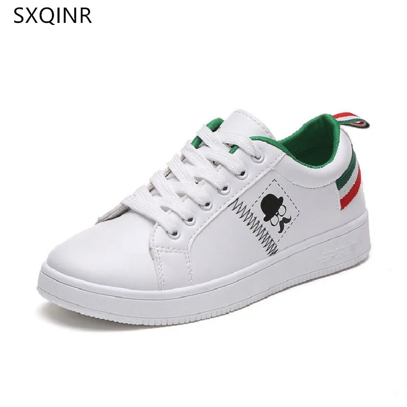 Женская повседневная обувь весна 2019 женская на плоской подошве дышащая кожаная