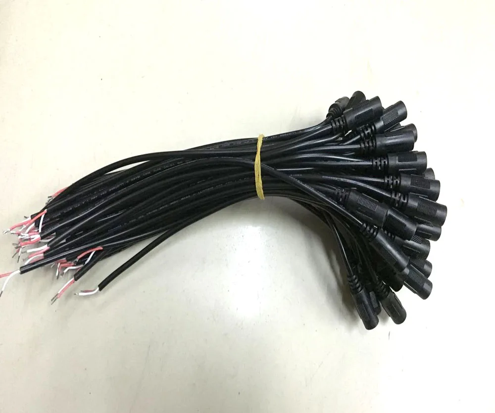 20 шт. 18AWG 5 5x2 1 мм Женский DC адаптер питания разъем шнур кабель 30 см|5.5x2.1mm female dc|female dc