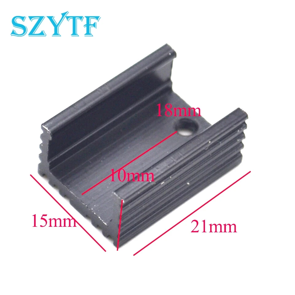 5 шт. TO 220 алюминиевый радиатор триодный SCR Радиатор 21*15*10 мм черный U тип|heat sink|aluminum