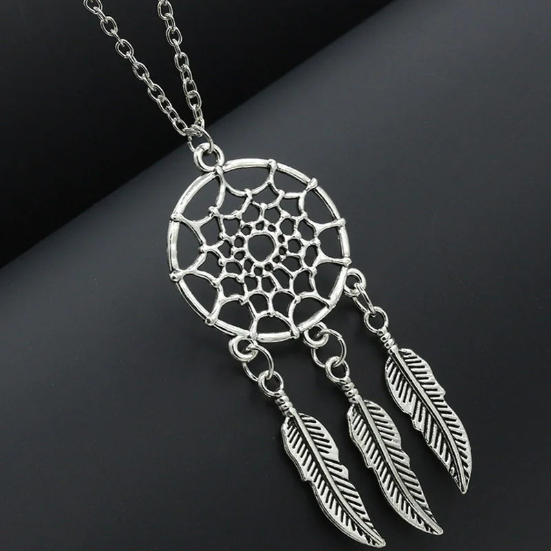 Ожерелье женское в этническом стиле изящное колье с кулоном богемном длинная